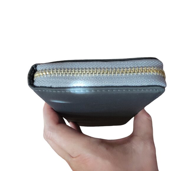 PRADA  Zipper Long Wallet Purse Clutch Nylon  Gray - Picture 14 of 16